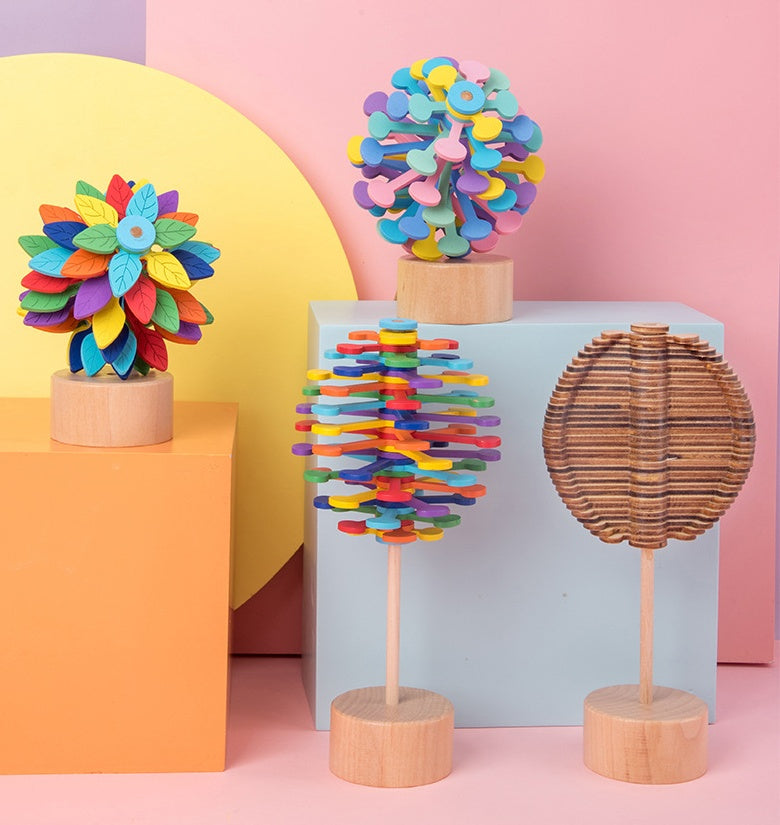 Eco-Friendly Wooden Rotating Lollipop Toy | Sustainable Kids Gift